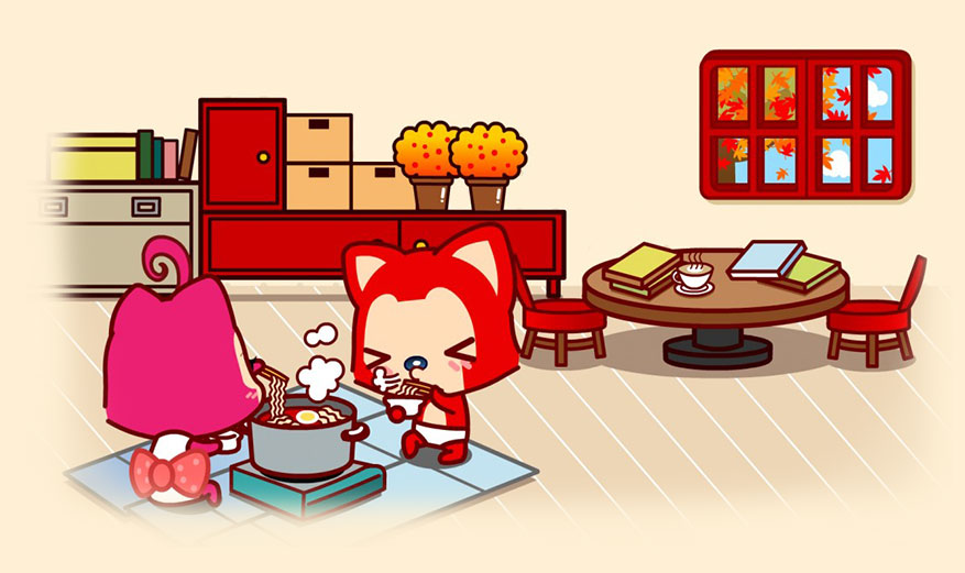 但是想到我可以为你做饭，就很高兴